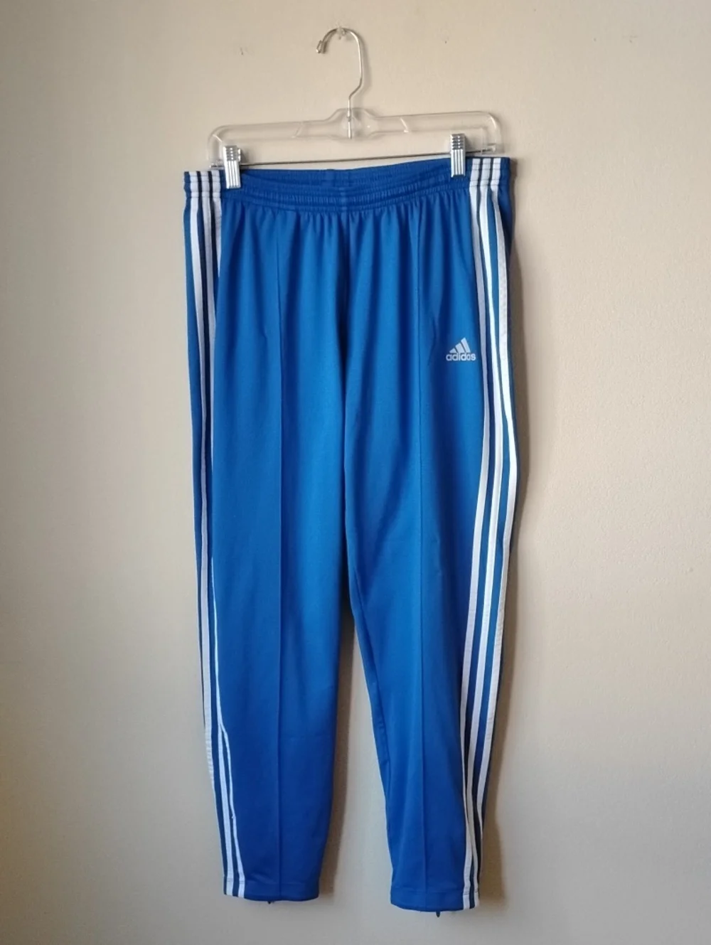 Vintage late 90's adidas Royal Blue Joggers with White Three-Stripes
